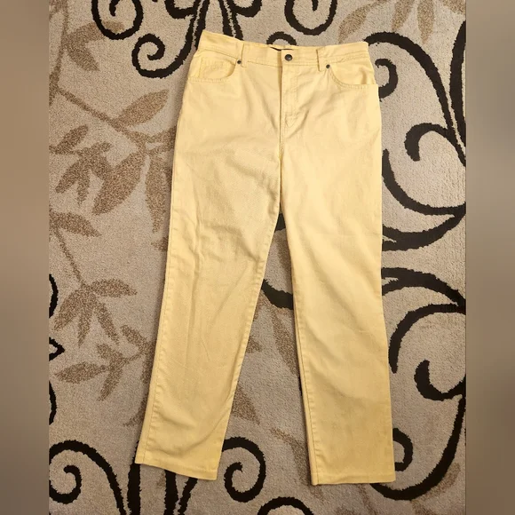 Gloria Vanderbelt Yellow Straight-Leg Jeans - Picture 2 of 8